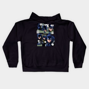 Iconic retro comic Bat moment Kids Hoodie